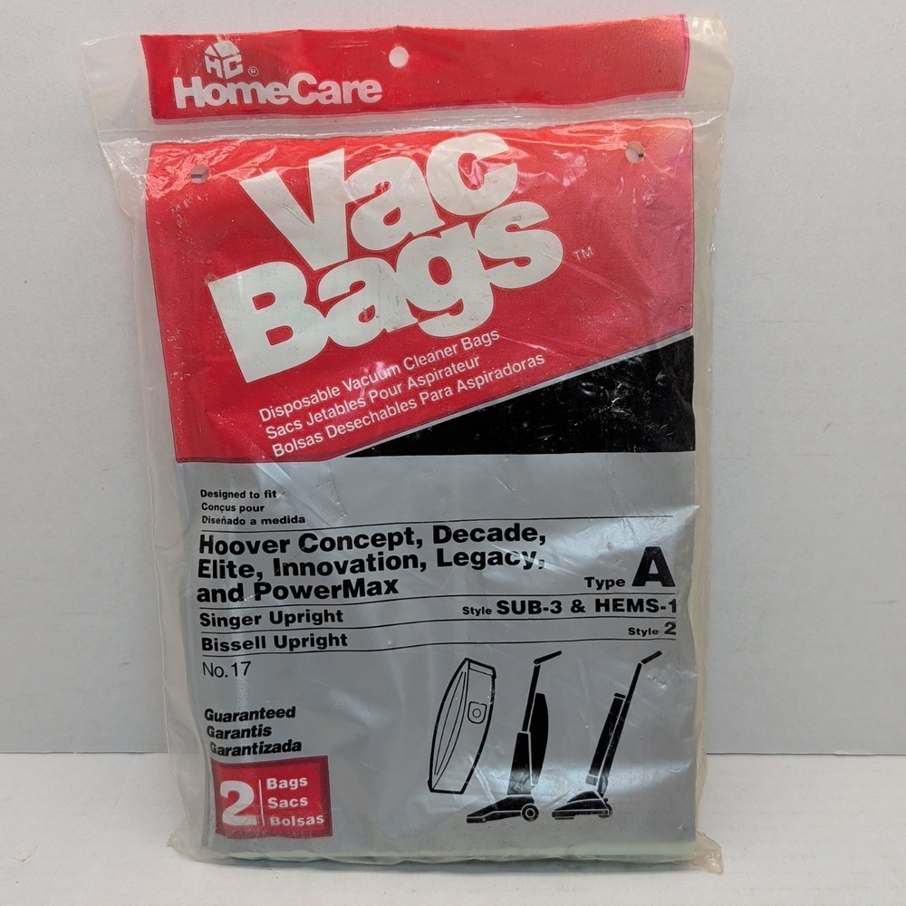 HomeCare Vac Bags Vacuum Style A 2 pack